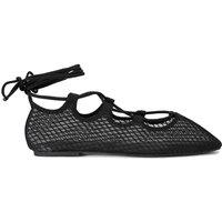 'Nina Tie Up' Fabric Flats