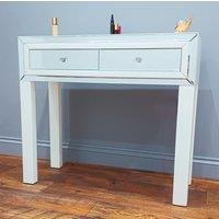 7seas Dressing Table Handmade Console White Glass 2 Drawers for Hollywood Mirrored Makeup Vanity