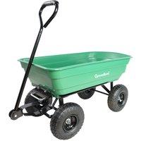 Groundlevel Heavy Duty Tipper Garden Cart in Green