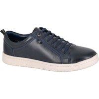 Roamers Men's Leather Trainers in Navy | Size: 10
