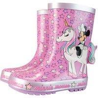 Disney Girl's Minnie Mouse Wellington Boots in Pink | Size: Infant 7