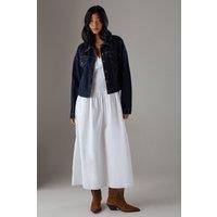 Two Tone Denim Heart Pocket Western Jacket