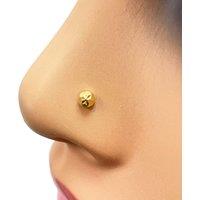 Raina Jewels Women's 22ct Yellow Gold Gold Diamond Cut Flower Design Single Nose Stud 3mm