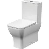 Balterley Flush to Wall Toilet Pan, Cistern & Soft Close Seat 795 x 385 x 613mm in White