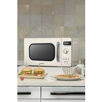 Comfee 800w 20L Retro Style Microwave Oven with 8 Modes, 5 Power Levels, Defrost Setting, Express Cook, Timer, Control Panel&Child Lock