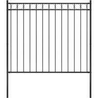 Garden Fence Steel 1.7x1.5 m Black