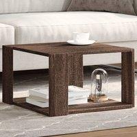 Berkfield Home Coffee Table Brown Oak 51.5x51.5x30 cm Engineered Wood