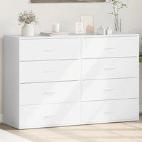 Berkfield Home Sideboards 2 pcs White 60x39x80 cm Engineered Wood | Size: 60 x 39 x 80 cm