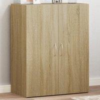 Berkfield Home File Cabinet Sonoma Oak 60x32x77.5 cm Engineered Wood in Brown