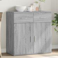 Berkfield Home Sideboard Grey Sonoma 79x38x80 cm Engineered Wood | Size: 79 x 38 x 80 cm
