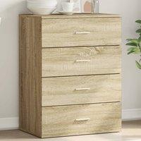 Berkfield Home Sideboard Sonoma Oak 60x39x80 cm Engineered Wood in Brown | Size: 60 x 39 x 80 cm