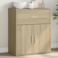 Berkfield Home Sideboard Sonoma Oak 60x31x70 cm Engineered Wood in Brown | Size: 60 x 31 x 70 cm