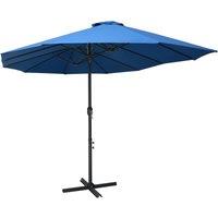 Berkfield Home Outdoor Parasol with Aluminium Pole 460x270 cm Blue