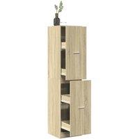 Berkfield Home Apothecary Cabinet Sonoma Oak 40x41x174.5 cm Engineered Wood in Brown