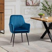 Artemis Home Carrara Velvet Dining Chairs - Set of 2 in Blue