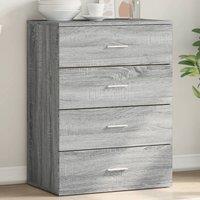 Berkfield Home Sideboard Grey Sonoma 60x39x80 cm Engineered Wood | Size: 60 x 39 x 80 cm