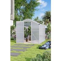 10x6 ft Aluminium Walk-in Greenhouse with Window Opening
