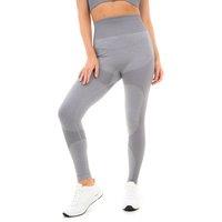 Smart Living Women's Seamless Ribbed Marl Leggings - Flexible, Non-See-Through Activewear in Grey | Size: Medium