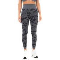 Smart Living Women's Comfortable & Versatile Camo High-Waisted Seamless Leggings in Black | Size: Large
