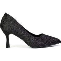 XY London Women's 'Romi' Pointed Toe Court Shoes Mid Stiletto Heels in Black | Size: 3