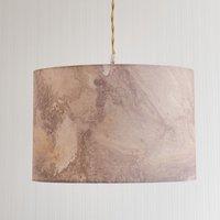 ValueLights Leanne Marble Effect Fabric Drum Easy Fit Ceiling Pendant Lamp Shade