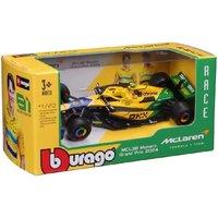 Bburago 1:43 F1 Mclaren MCL38 2024 Norris Ayrton Senna Livery Model Race Car