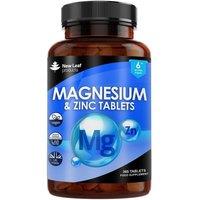 New leaf health Magnesium Supplements with Zinc 365 Tablets - Bones, Muscle in Blue