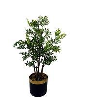 Pegdev 60cm Artificial Nandina Bonsai Ficus Tree Potted Indoor Plant in Green