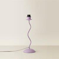 ValueLights Wiggle Pale Purple Metal Table Lamp Base