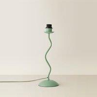 ValueLights Wiggle Moss Green Metal Table Lamp Base