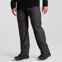 Craghoppers Men's Kiwi Convertible Water Repellent Anti-Insect Trousers in Dark Grey | Size: 40R