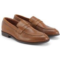 Silver Street London Men's Dane Leather Saddle Loafers in Tan | Size: 11