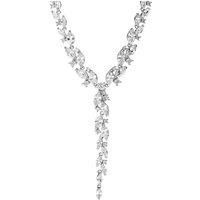 Jon Richard Women's Rhodium & Cubic Zirconia Mixed Stone Bridal Necklace in Silver