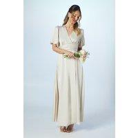 Coast Women's Puff Sleeve A Line Skirt Bridesmaid Dress in Champagne | Size: 10