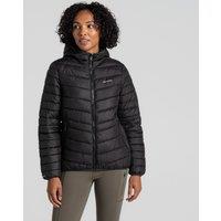 Craghoppers Women's Compresslite IX Hooded Water Repellent Insulating Jacket in Black | Size: 20