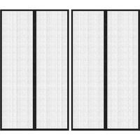 Berkfield Home Insect Door Curtains 2 pcs with Magnet Blocks Black 200x80 cm