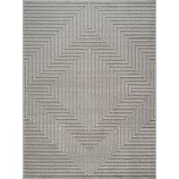 Livabliss Le Mans-Modern Beige Grey White 3D High & Low Pile Textured In- & Outdoor Rug | Size: 120 cm x 170 cm