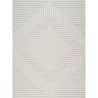 Livabliss Le Mans-Modern Beige Grey White 3D High & Low Pile Textured In- & Outdoor Rug | Size: 120 cm x 170 cm