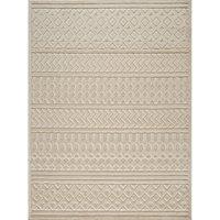 Livabliss In- & Outdoor 3D High & Low Pile Textured Haruka Area Rug in Beige | Size: 200 cm x 275 cm