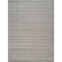 Livabliss In- & Outdoor 3D High & Low Pile Textured Haruka Area Rug in Grey | Size: 200 cm x 275 cm