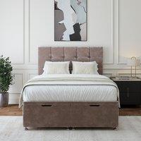 Bedmaster Chenille Ottoman Divan Base in Silver | Size: Super King