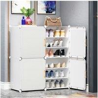 6 Tier Large Capacity Shoe Cabinet 4-Door Shoe Storage Rack