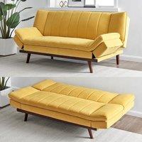 Bravich LTD Mondaine Sofa Bed Click Clack Double in Yellow | Size: 3 Seater