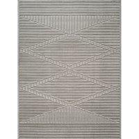 Livabliss In- & Outdoor 3D High & Low Pile Textured Mitsuko Area Rug in Grey | Size: 160 cm x 220 cm