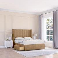 Falcon Dumfries Wingback Bed Set ,2 Drawers & 54" Floor Standing Headboard