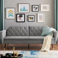 Bravich LTD Victoria Sofa Bed 3 Seater Velvet Click Clack in Grey