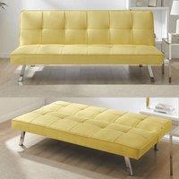 Bravich LTD Click Clack Fabric Sofa Bed - 3 Seater in Yellow