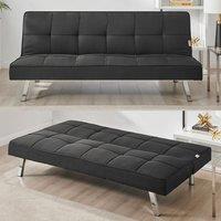 Bravich LTD Click Clack Fabric Sofa Bed - 3 Seater in Black
