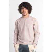 Enorsia Men's Crew Neck Honeycomb Sweatshirt in Cream | Size: Large