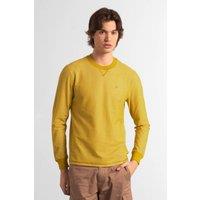 Enorsia Men's Crew Neck Honeycomb Sweatshirt in Yellow | Size: Medium